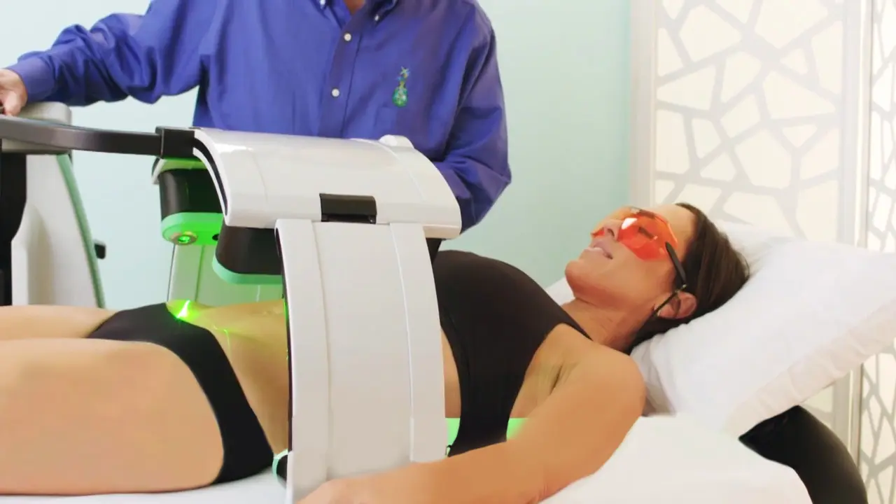 Adult patient receiving nonthermal Emerald low-level laser body contouring